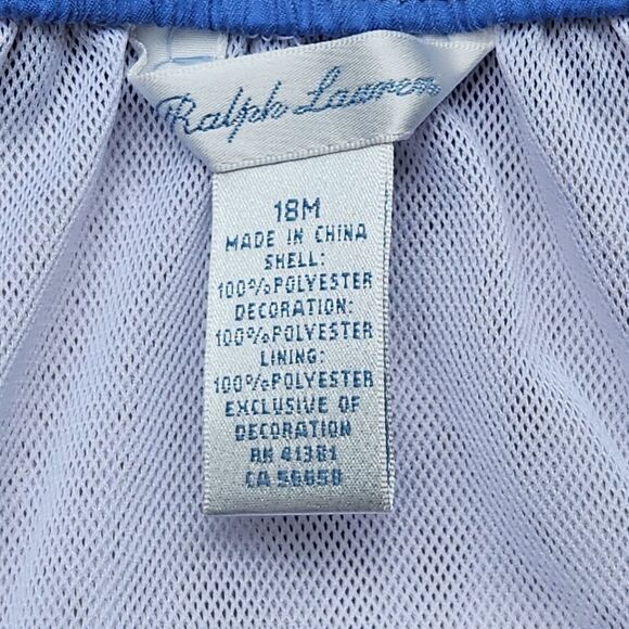 Ralph Lauren Authentic Kids Navy Light Blue Lined Striped Shorts Size 18 Months - Picture 7 of 8